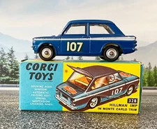 CORGI #328 - HILLMAN IMP IN MONTE CARLO TRIM - RACING #107 - BLUE *BEAUTY*🔥