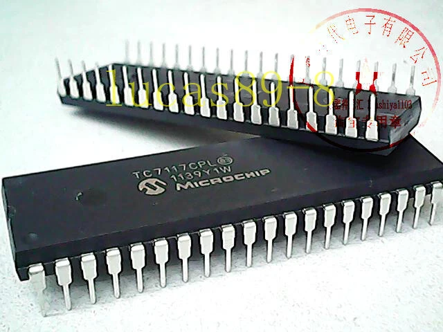 3PCS TC7117CPL IC ADC 3 1 2DGT LED DVR 40 DIP TC7117 7117 TC7117C 7117C TC7117CP