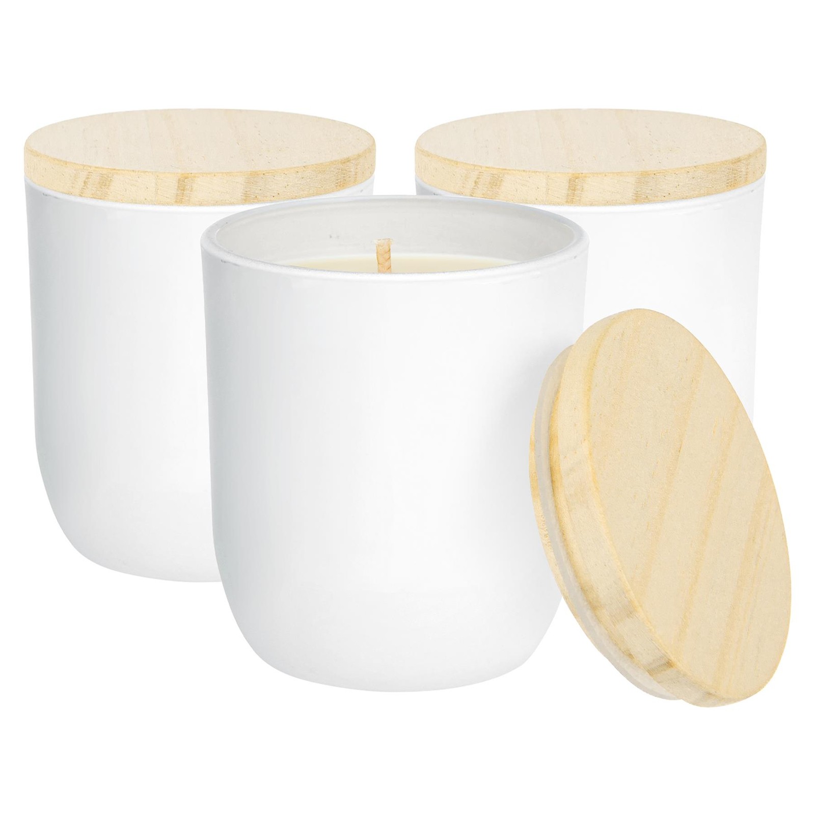 White Soy Wax Scented Candles - 130g - Coconut & Lime - Pack of 3 - Image 2