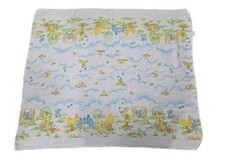 Vintage Toddle Time Receiving Blanket Sesame Street Big Bird Grover 32x27