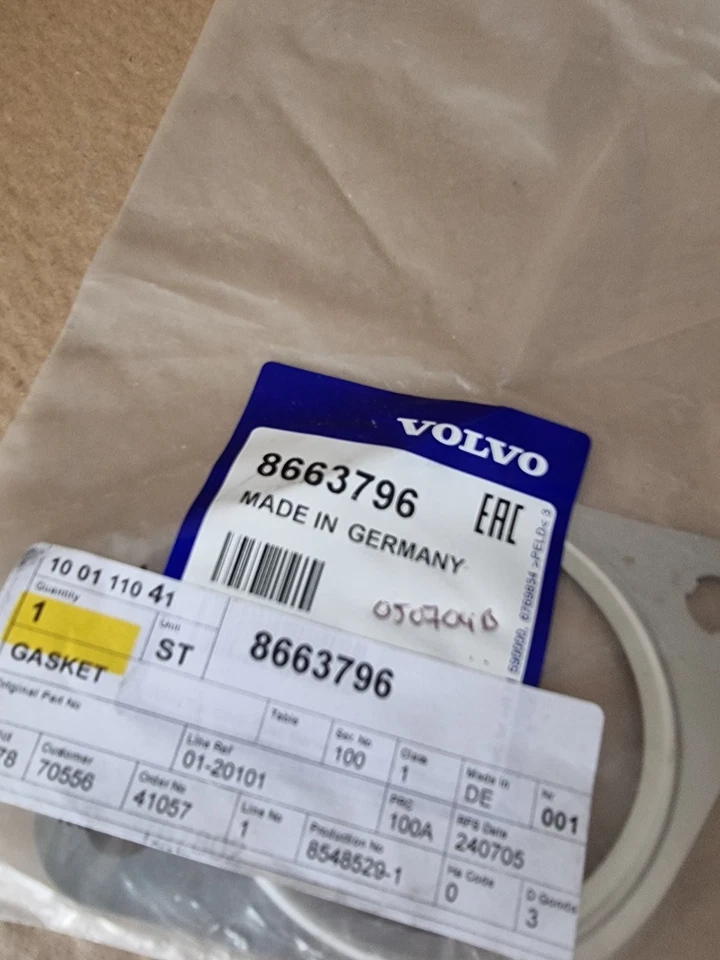 BRAND NEW GENUINE VOLVO EXHAUST GASKET | 8663796 - Image 3 of 3