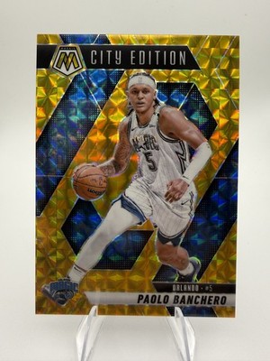 2024 Panini Mosaic Paolo Banchero Gold Mosaic 5/10 = 1/1 Jersey # Match Magic 