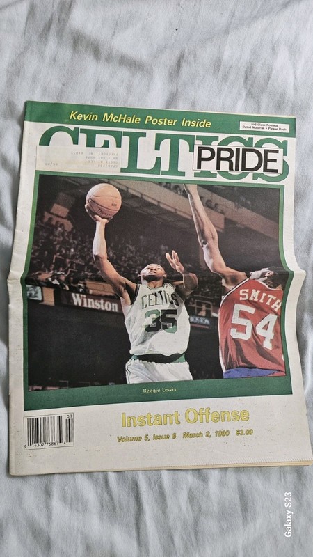 Boston Celtics Pride 1990  Kevin McHale Magazine NBA Basketball Sports Poster 