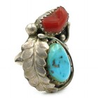 Southwest Signed Sterling Turquoise Abalone 3.5-12.5 Rings Lot of 5 #S5343-5 — photo 10
