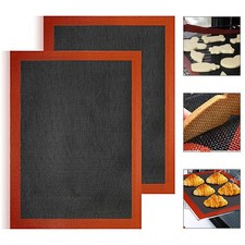 5 Stück Silikonfreie Backmatten Hitzebeständige Ofenblechmatten 40x30cm