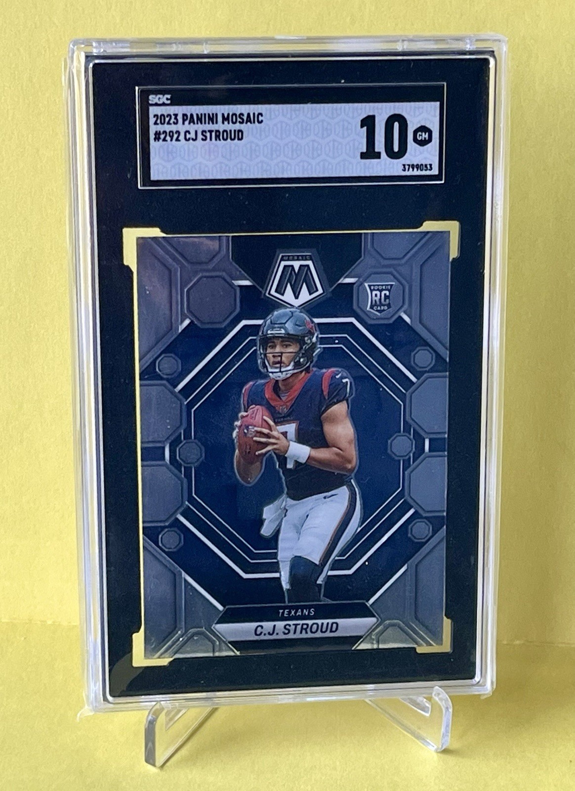 2023 Mosaic C.J. Stroud RC Rookie #292 Texans SGC 10