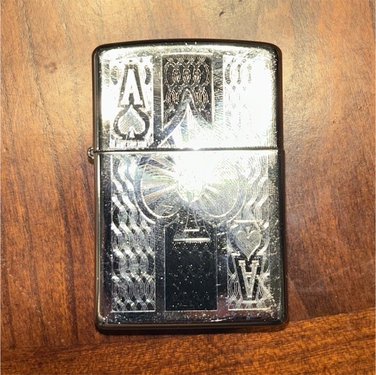 Zippo Ace of Spades Design Collectible Cigarette Lighter