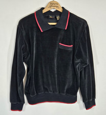 Vintage LIZ CLAIBORNE Liz Sport Velour Collared Pullover Ribbed Waist S petite