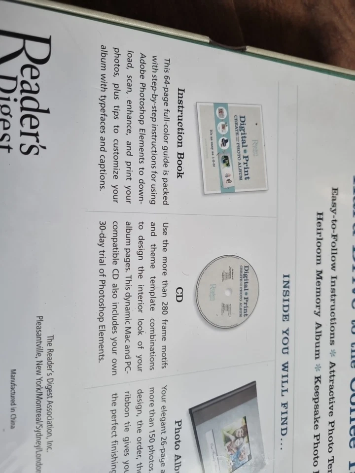 BNIB, READER'S DIGEST 'DIGITAL TO PRINT' CREATE YOUR OWN PHOTO ALBUM (PC & MAC) - Image 4 of 4