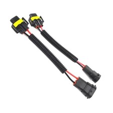 Car Bulb Socket Harness, H11 Lamp Male-to-Female Connector 2 PCS Multicolored 1