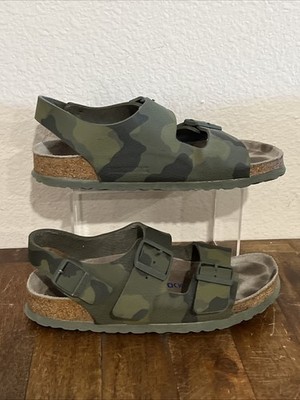Birkenstock Sandals Milano Camo Green Mens 39 8 Men display picture 1