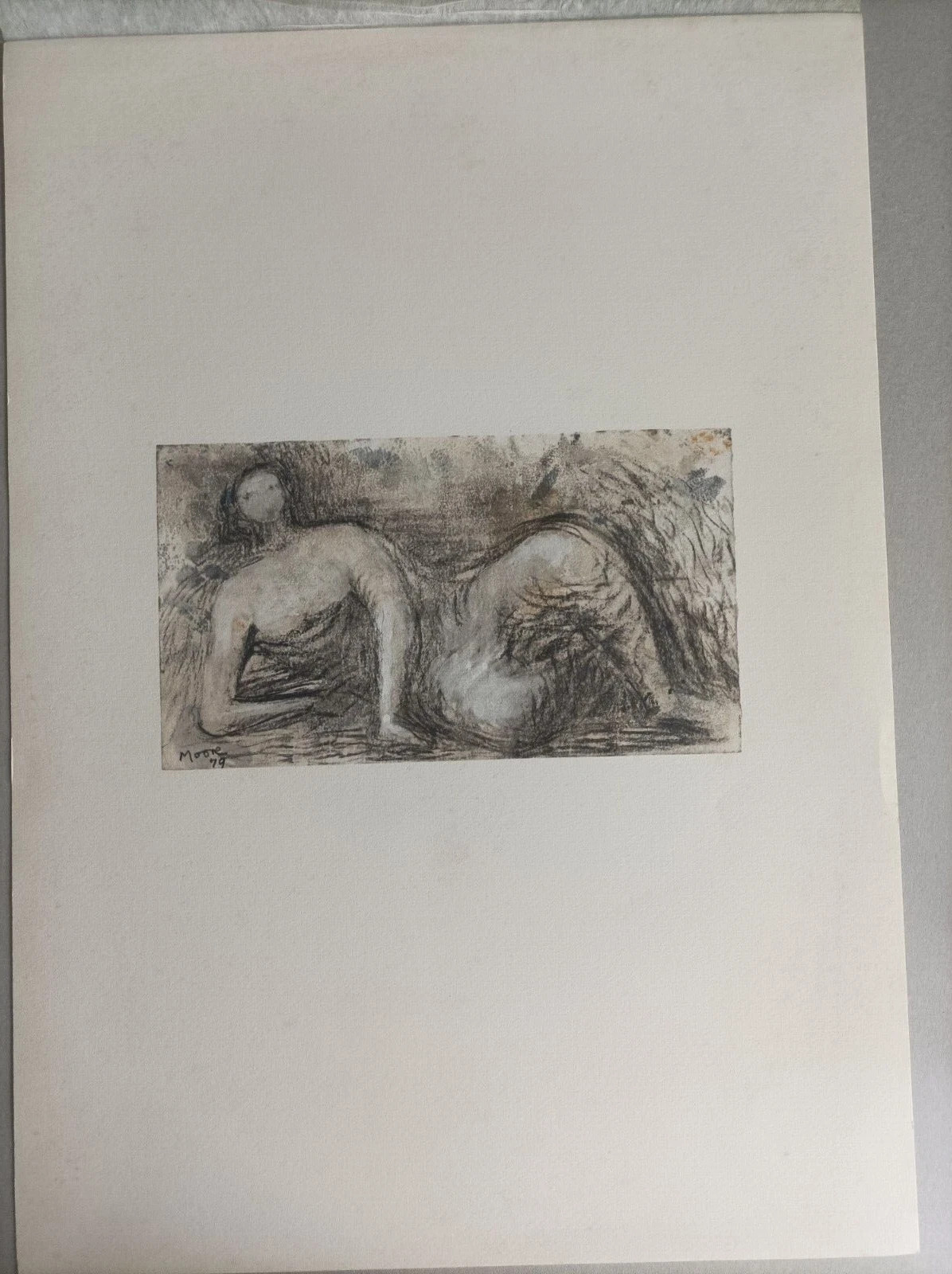 1980-90 Original Lithograph Henry Moore Reclining Woman