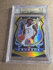 2020-21 Panini Prizm Draft Picks Crusade Gold Tyrese Maxey Gem Mint Bgs9.5