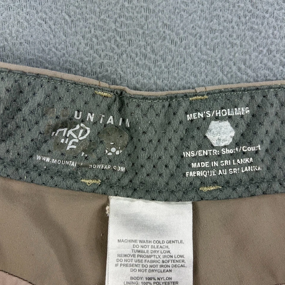 Shorts Mountain Hardwear Masculino 36 Marrom Cinto Nylon Curto para Caminhadas ao Ar Livre - Imagem 4 de 4