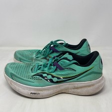 Saucony Ride 15 Women  s Cool Mint/Acid Running Shoes Size 11