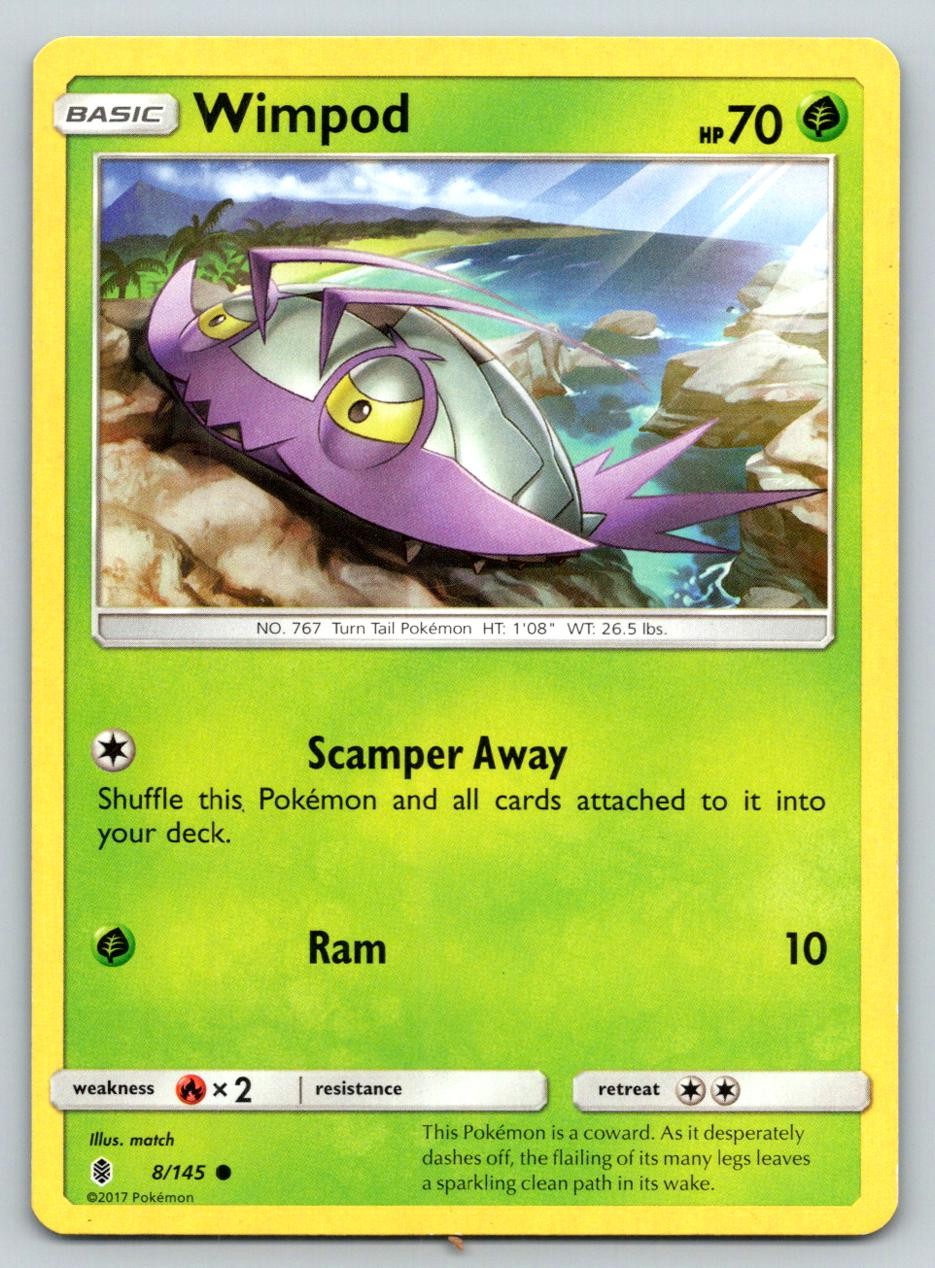 WIMPOD 8/145 C GUARDIANS RISING POKEMON MP