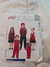 8413 UNCUT McCalls SEWING Pattern Girls Lined Vest Top Pants Skirt Easy Sz 4 5 6