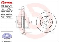 2X Bremsscheibe Vorne Brembo 09B52410 FüR Daihatsu Passend FüR Subaru