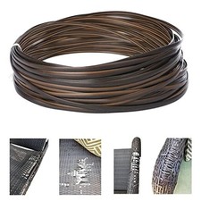120 Ft Wicker Repair Kit, Plastic Wicker Repair Supplies, Gradient Dark Brown