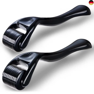 ZEBRLAN 2 Stück Derma-Roller 0,5mm&1,0mm,Micro Needling Roller Beard Bartroller mit