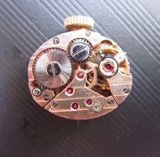 Armbanduhrwerk AS 1012 antik 70ziger Jahre, mechanisch Handaufzug rotvergoldet