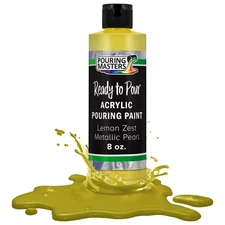 Pouring Masters Lemon Zest Metallic Pearl 8-Ounce Acrylic Pouring Paint