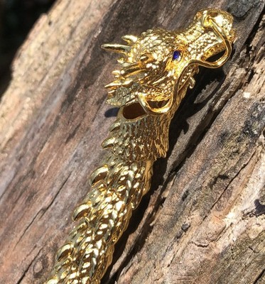 Dragon Bracelet - Protector of Dharma - Gold Color 24 cm