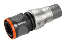 Image of Gardena Premium Hose Connector, 13 mm (1/2 13-15mm (1/2"-5/8"), Silver/Black