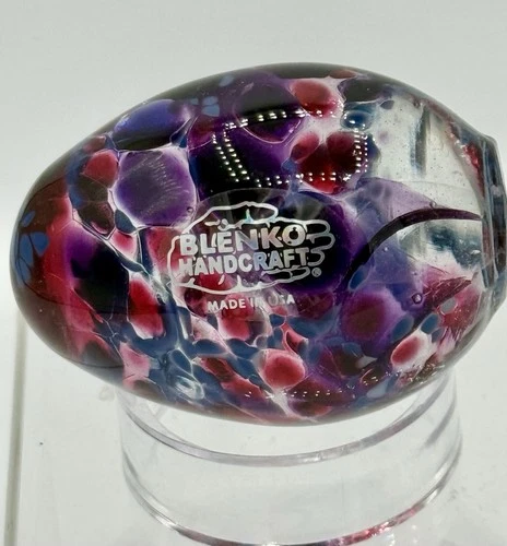 2026 Blenko Solid Glass Multicolor Egg—VC Only - One Of A Kind - Free Shipping!