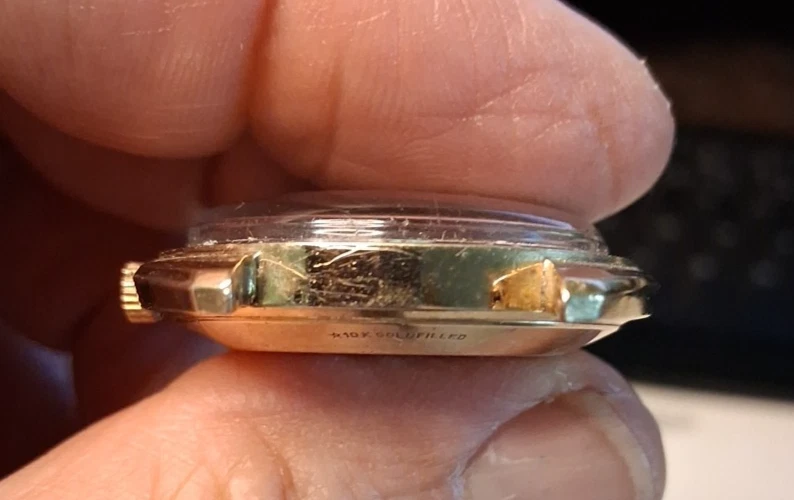 Reloj Pulsera Longines Automático Lleno de Oro 10K Funciona Necesita Servicio Polvo de Estrellas Foto 4 de 4