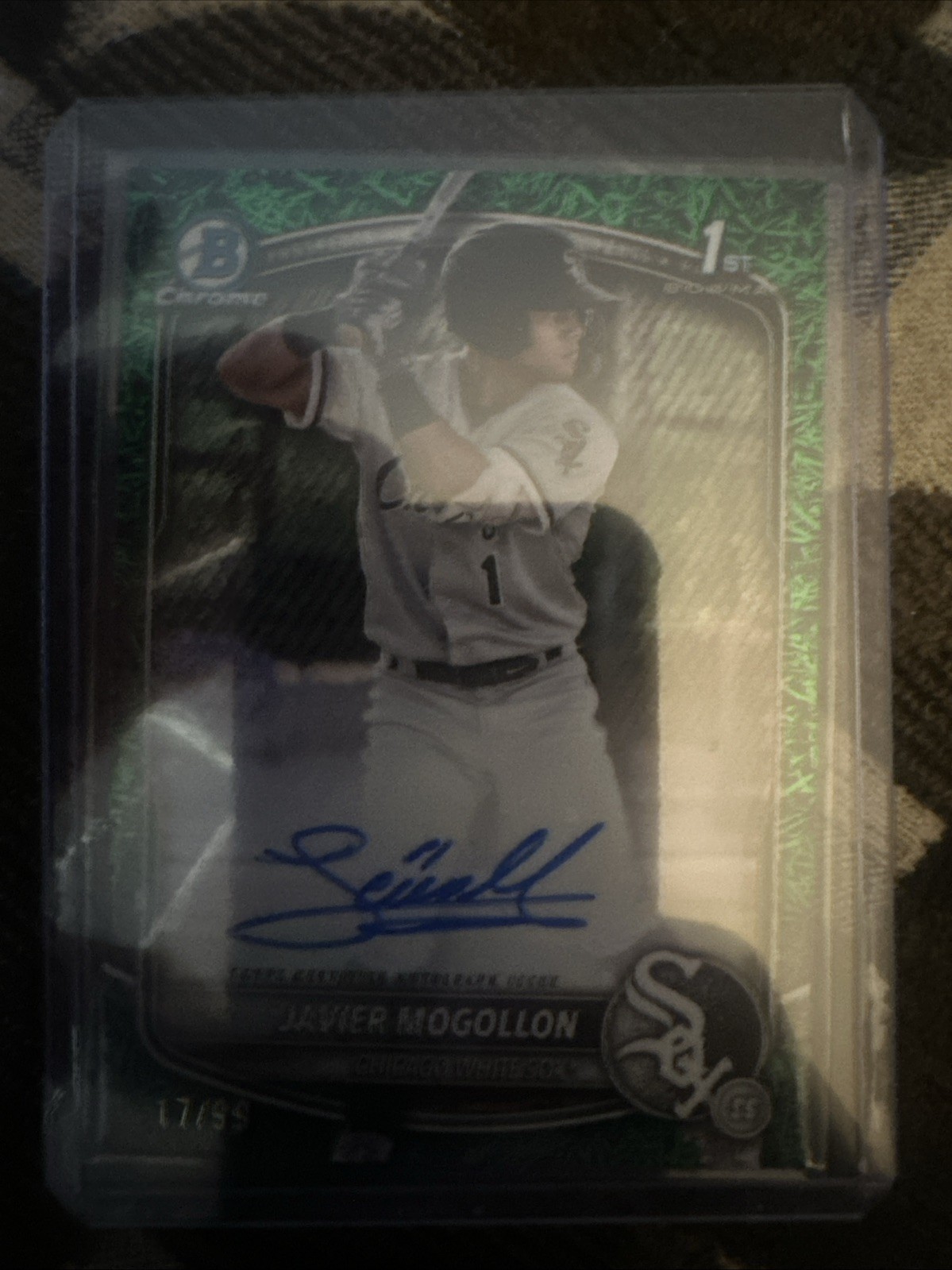 2025 Bowman Chrome Javier Mogollon Green Grass Refractor 1st Auto /99 #CPA-JMO