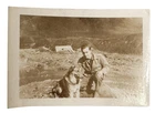 1940s WW2 Photo U.S. Army GI With Military Dog Passed By Army Examiner