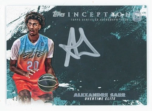 Alexandre Sarr 2021-22 Topps Inception OTE /99 Rookie Auto ‘Silver Signings’
