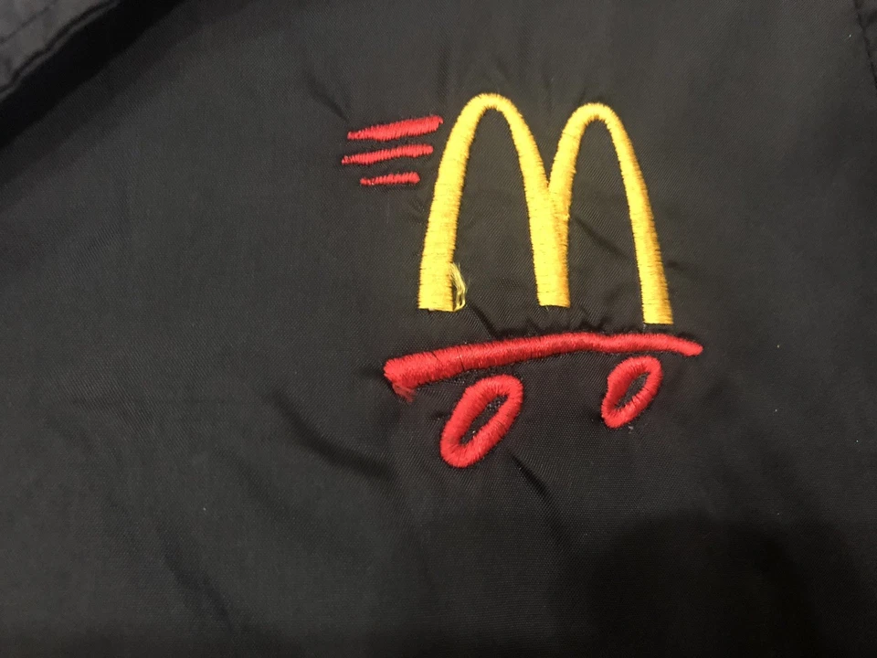 McDonalds Employee Jacket Dickies Mens Size Small Windbreaker Embroidered Black - Image 3 of 4