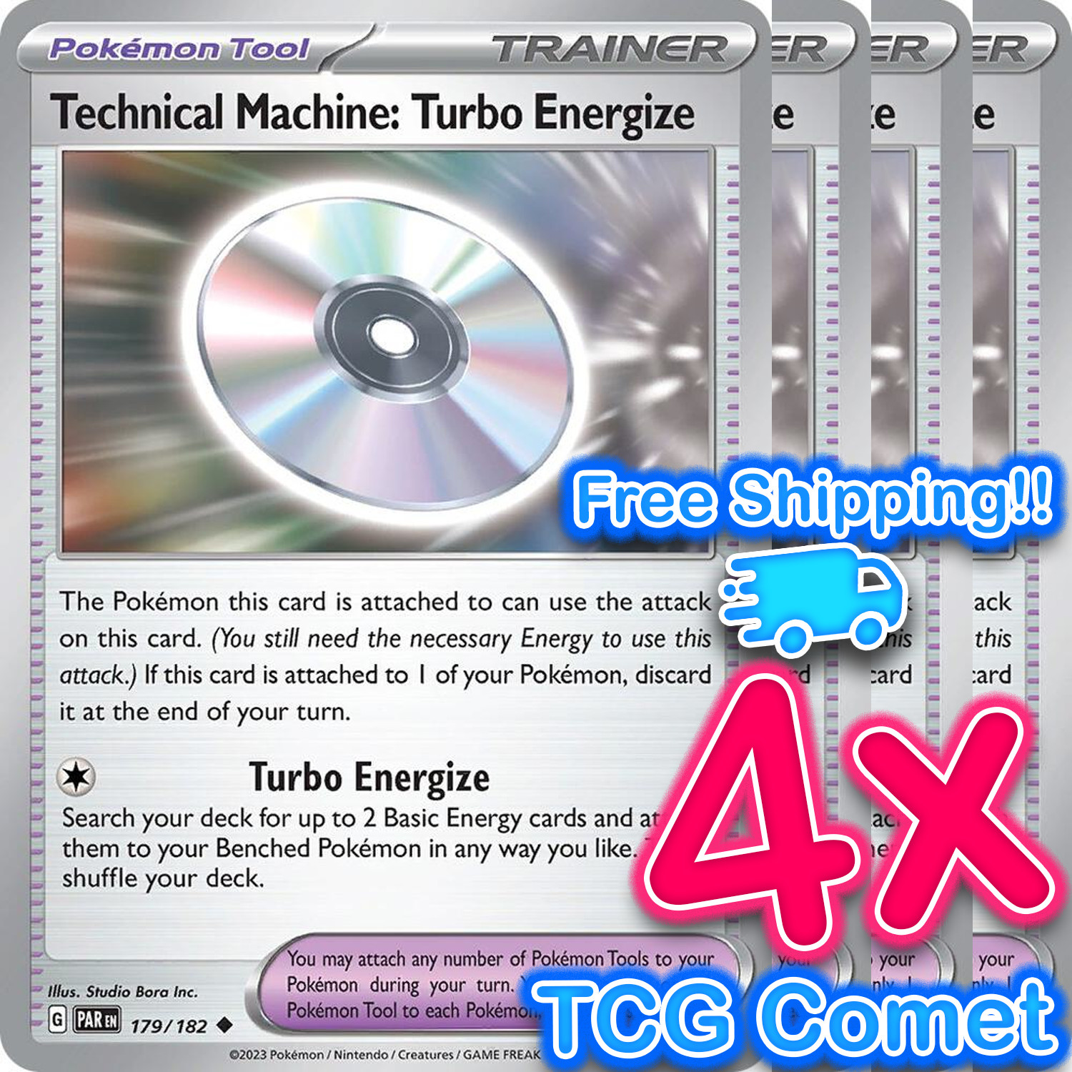 [4x Playset] Technical Machine: Turbo Energize 179/182 SV04: Paradox Rift