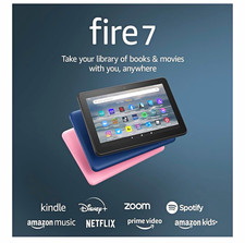 Amazon Fire 7 7in Tablet 16GB Wi-Fi Black Built-In Rear Camera P8AT8Z