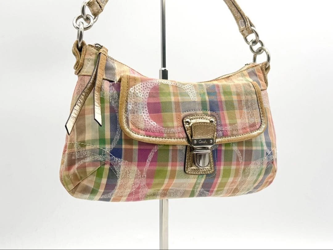 バッグ Coach Signature Madras check ShoulderBag Coach Madras Indiana Women's Bags & Handbags for sale | eBay