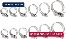 12-Pack 304 Stainless Steel Adjustable Worm Gear Hose Clamps Assortment Kit - Ru