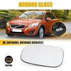 Front Left Clear Glass Mirror w/Back Plate Side Driver for Volvo C30 2007-2011 D