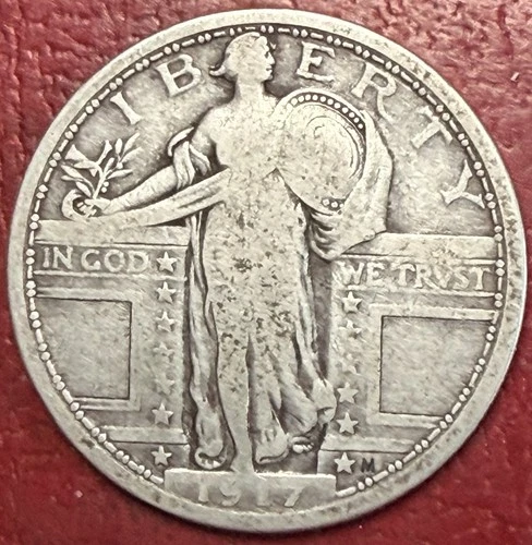 1917 Standing Liberty Quarter. Free Shipping