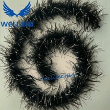 8-10cm, 2yards, 1-3 layers with silver ostrich feather BOA, clothing/carnival