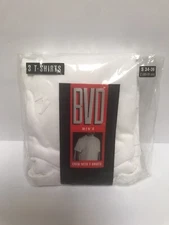 BVD Crew Neck T Shirts 3 Pack Relaxed Fit 100% Cotton Small 34-36