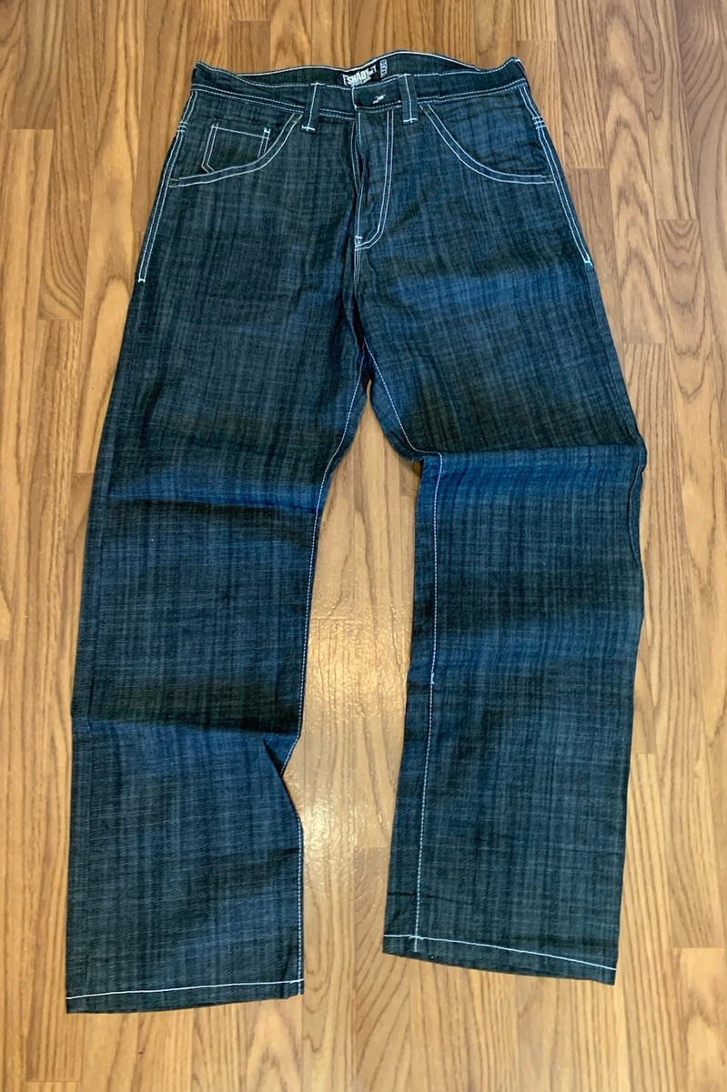 Vintage Y2k Shady Ltd Baggy Jeans 34x34 Black Jason Mask Hockey