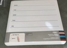 Poppin Magnetic Dry Erase Board White Metal. 12.5" x 12.5". Weekly View. Mon-Sun