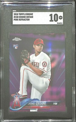 2018 Topps Chrome Pink Refractor Rookie #150 Shohei Ohtani SGC 10