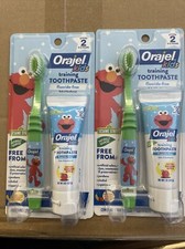 2 Baby Orajel - Banana Apple - Fluoride Free Tooth  Gum Cleanser 3-24 Months