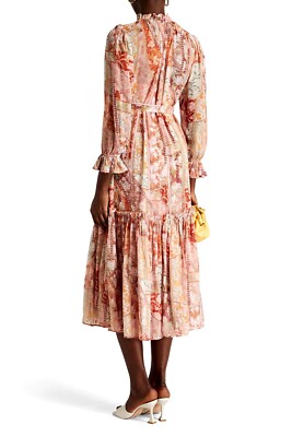 ZIMMERMANN Kaleidoscope gathered floral-print georgette midi dress $1,265  NEW | eBay