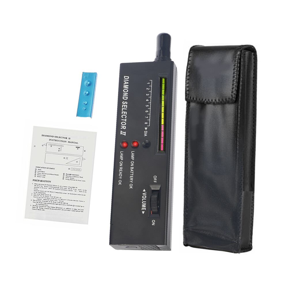 Portable Jewelry Diamond Tester 60x Illuminated Magnifier Jeweler's Tool Set Kit