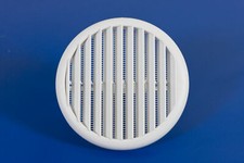 Griglia aerazione in plastica con molle e zanzariera Ø 80/125 mm a muro