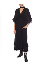 GANNI size 38  Maxi Dress Long Day Dress Seersucker Women's Dress StyleF3541 NWT